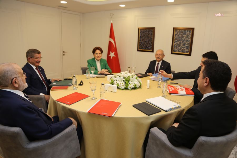 ALTI LİDERDEN ORTAK AÇIKLAMA: “ORTAK CUMHURBAŞKANI ADAYININ TESPİTİ İLE İLGİLİ İSTİŞARELERİN BAŞLATILMASINA KARAR VERDİK”