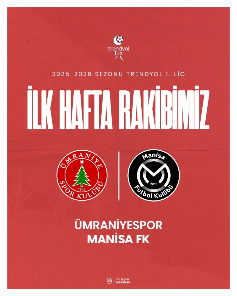Manisa FK’nın 2025-2026 Sezonu Fikstürü Belli Oldu