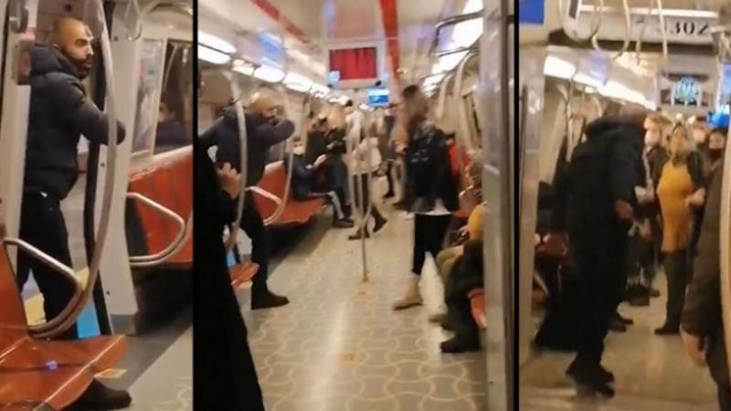 Kadıköy metrosunda kadın yolcuyu bıçakla tehdit eden saldırgan yakalandı!