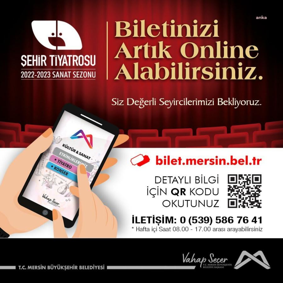 MERSİN BÜYÜKŞEHİR BELEDİYESİ ŞEHİR TİYATROSU ARALIK AYINDA SEYİRCİSİYLE BULUŞMAYA DEVAM EDECEK