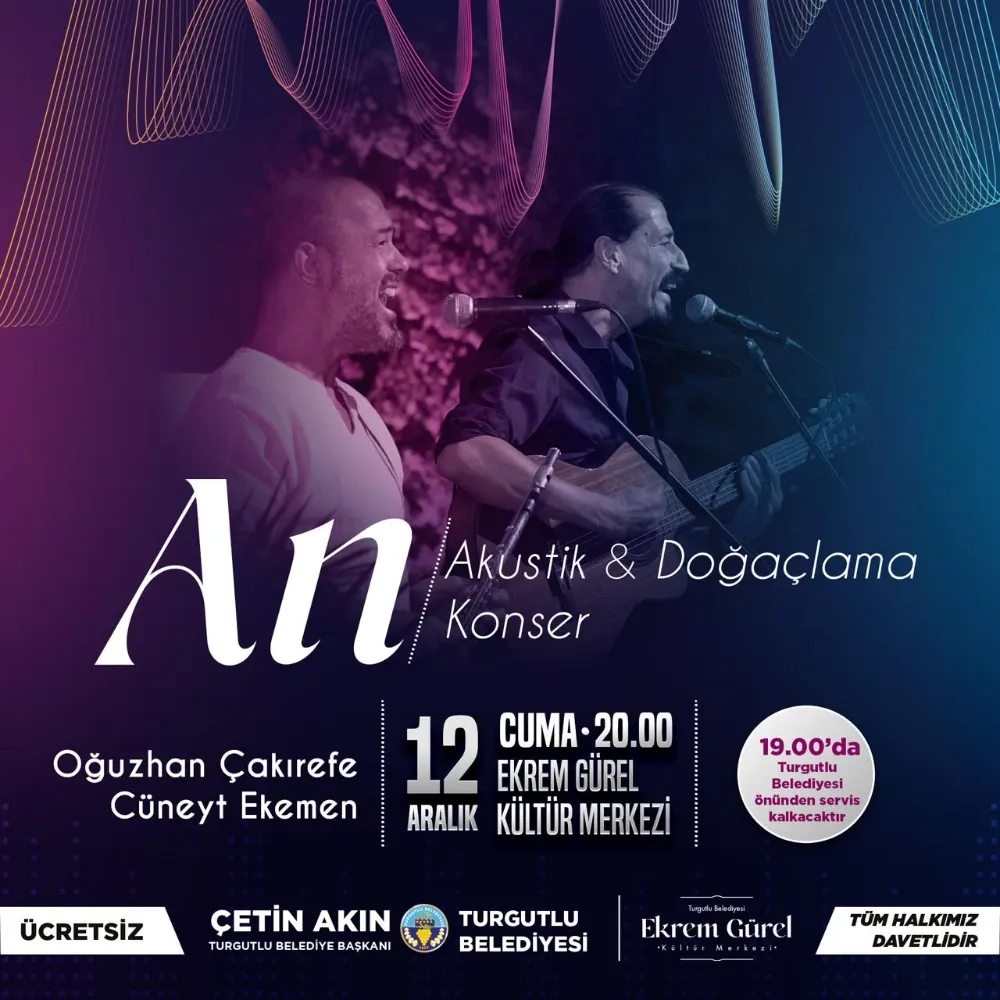 Turgutlu’da An Akustik Doğaçlama konseri 12 Aralık’ta