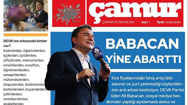DEVA Partisi Çamur gazetesiyle gönderme yaptı: Çamur at izi kalsın