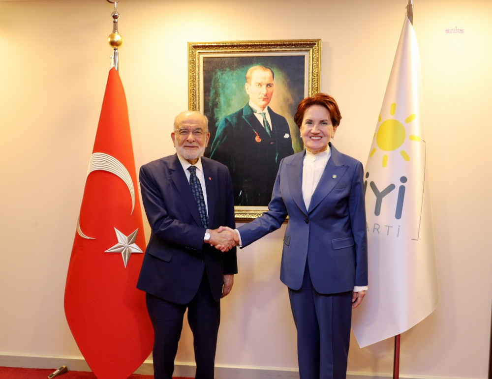 KARAMOLLAOGLU, MERAL AKSENER ILE BIR ARAYA GELDI