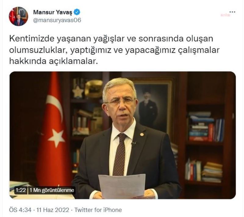 MANSUR YAVAŞ ESKİŞEHİR’DEYDİ İDDİALARINA YANIT