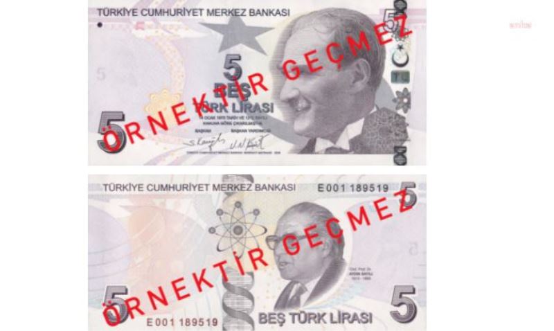 Son Tertip 5 TL Banknotlar Bugünden İtibaren Tedavüle Veriliyor