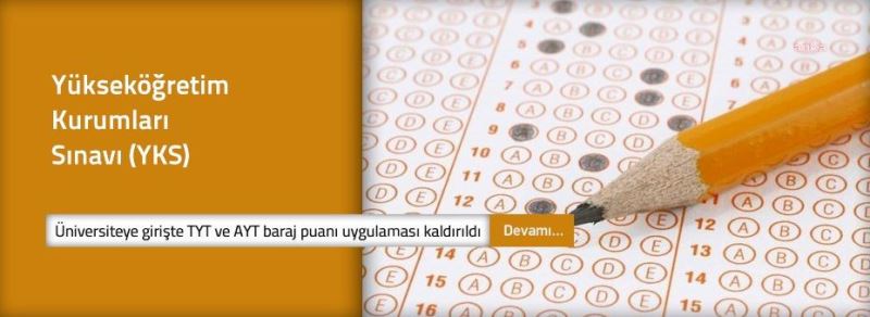 YÖK üniversiteye girişte baraj puanının kaldırıldığını açıkladı
